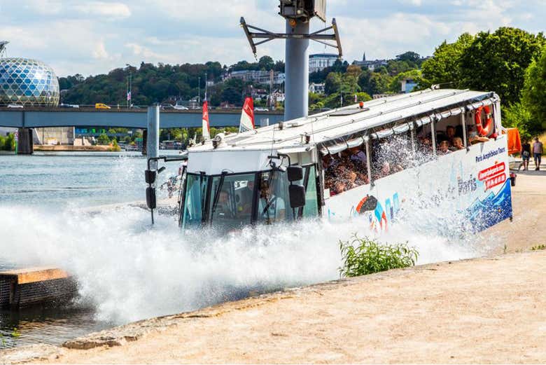 Splash into the Seine on this duck boat! 