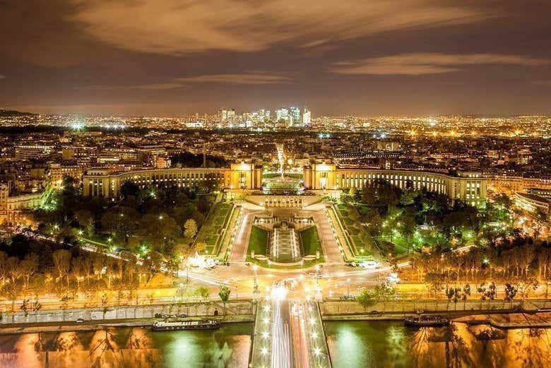 Admire the Eiffel Tower at night