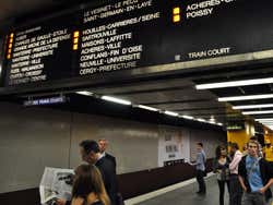 RER, screen with information